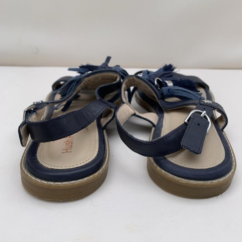 Hush puppies women's Chrissie tassel flat sandals Blue Leather  - size 7.5 - Picture 6 of 11
